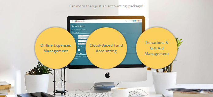 Three features of ExpensePlus: online expense management, cloud-based fund accounting and donations and gift aid management.